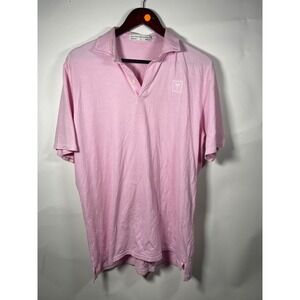 Mens Holderness & Bourne Pink Tailored Fit Polo‎ Shirt Golf Palm Tree Logo